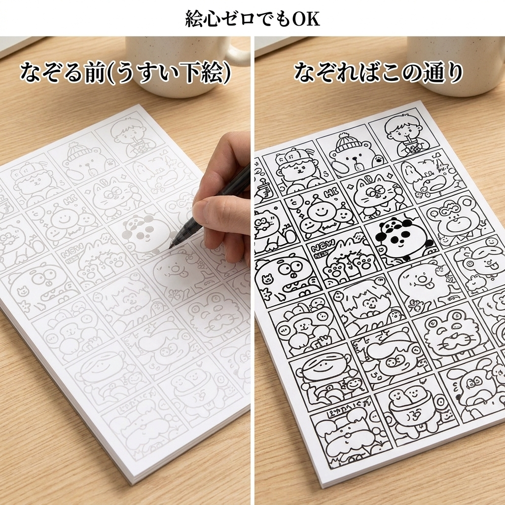 絵心ゼロでも、ちゃんと描ける。