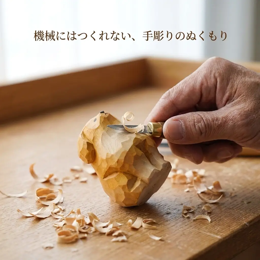 機械にはつくれない、手彫りのぬくもり。