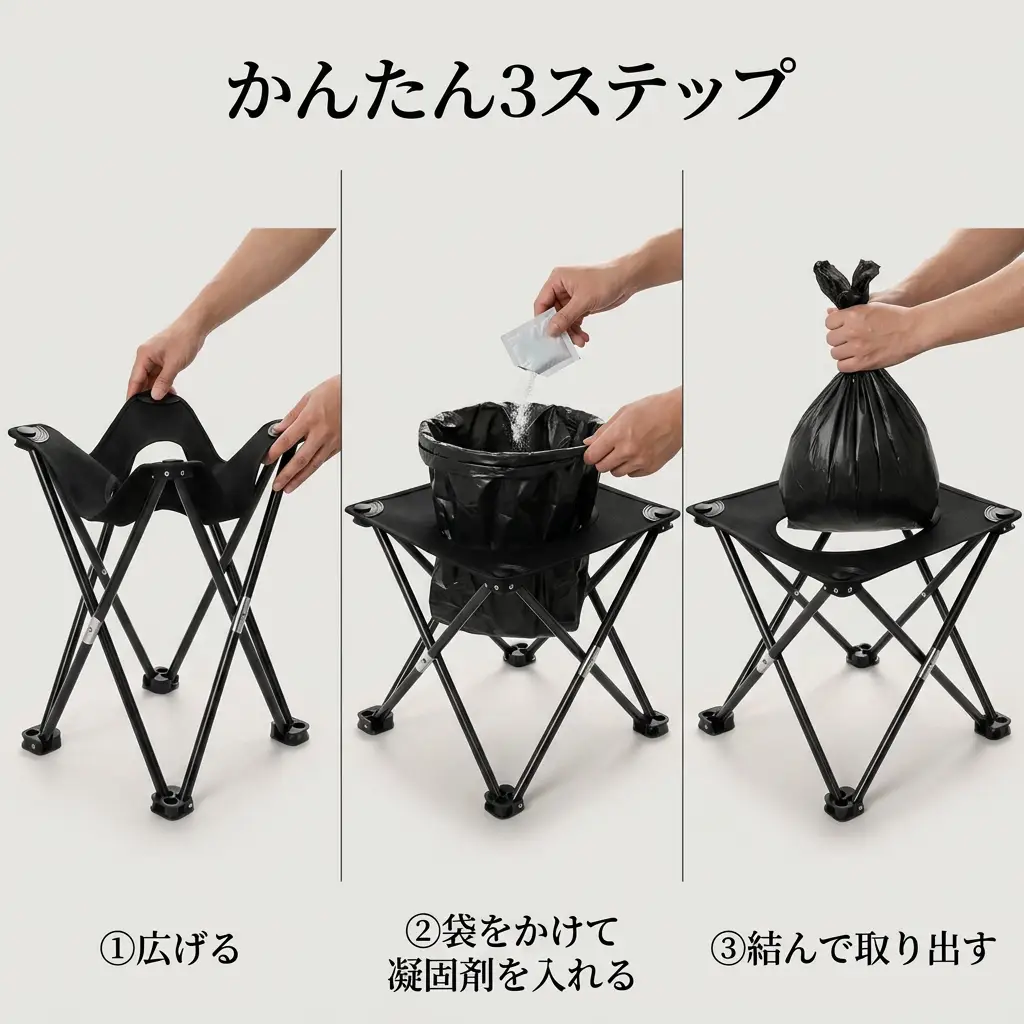 広げて、かけて、結ぶだけ。