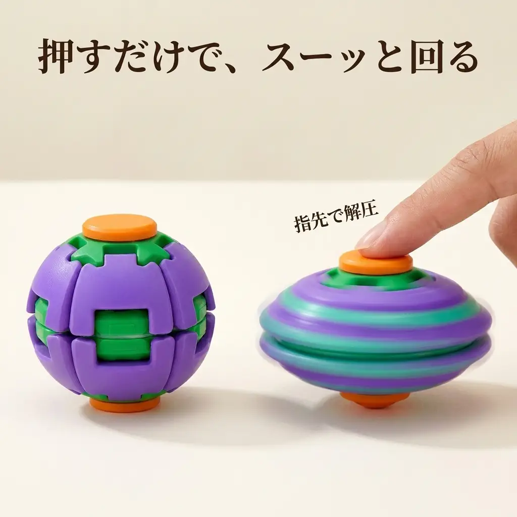 押すだけで、スーッと回る。