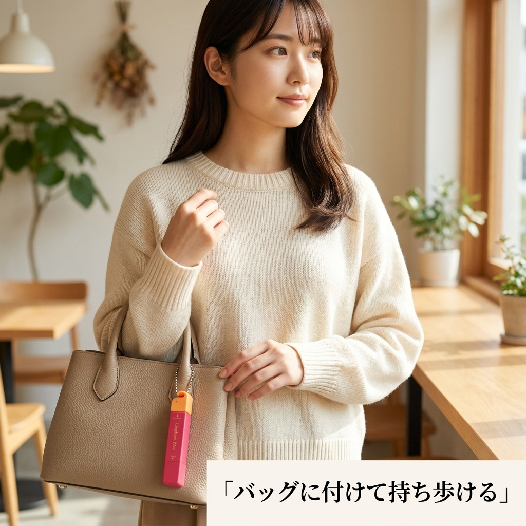 バッグに掛けた4色のシミ取りペン