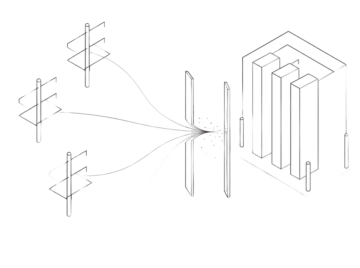 Verteilte Knoten laufen in einem Server zusammen