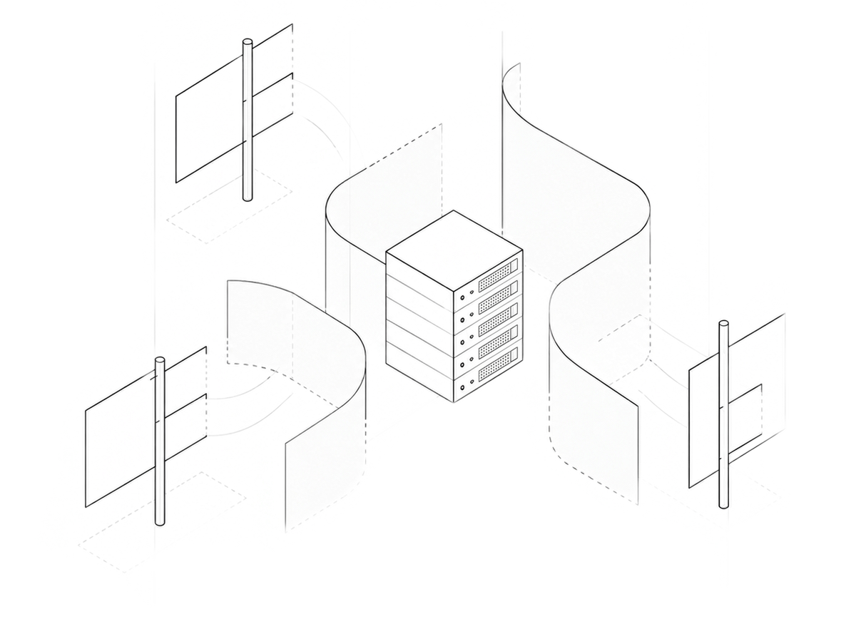 Sichtbarkeit von Infrastruktur und Servern als Diagramm