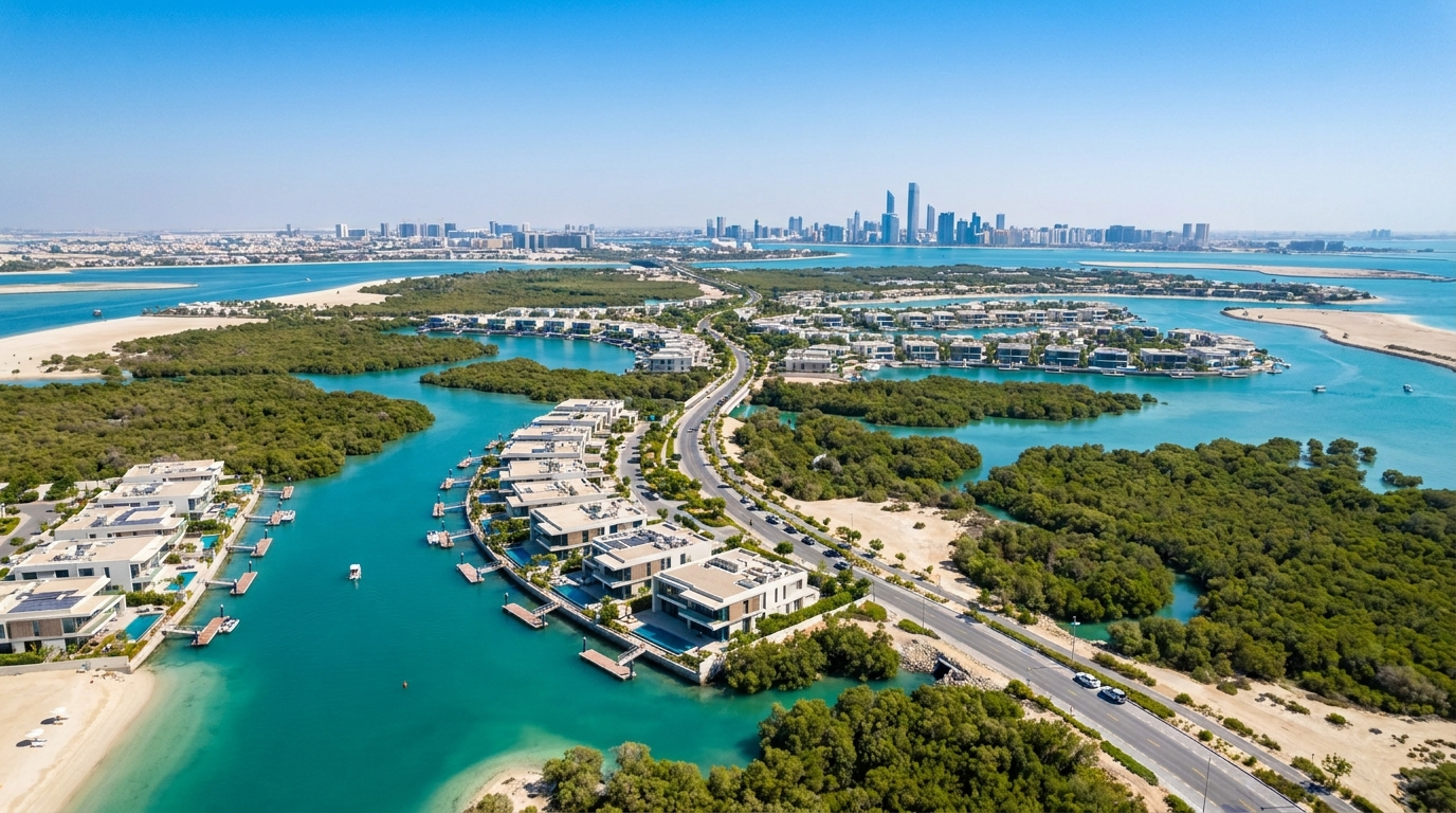 Vue aérienne d'Al Jubail Island Abu Dhabi