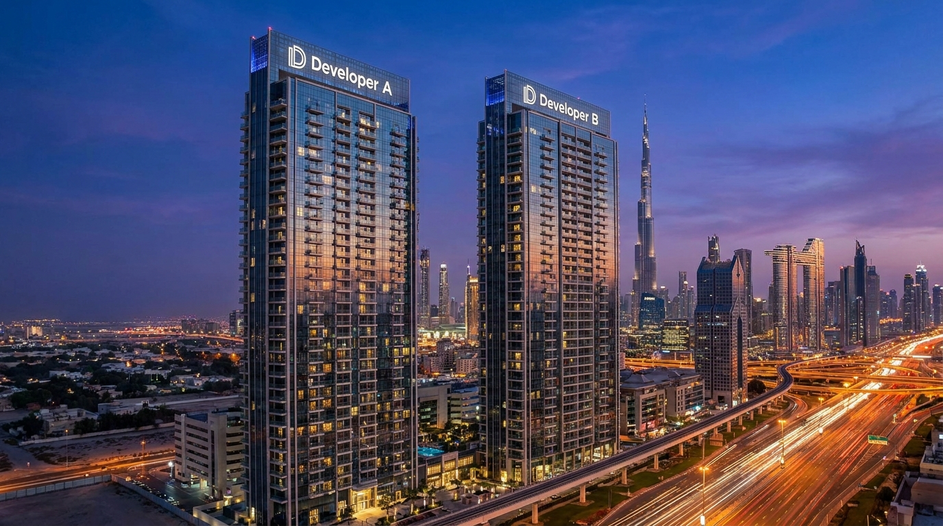 Tours résidentielles à Dubai représentant des promoteurs concurrents