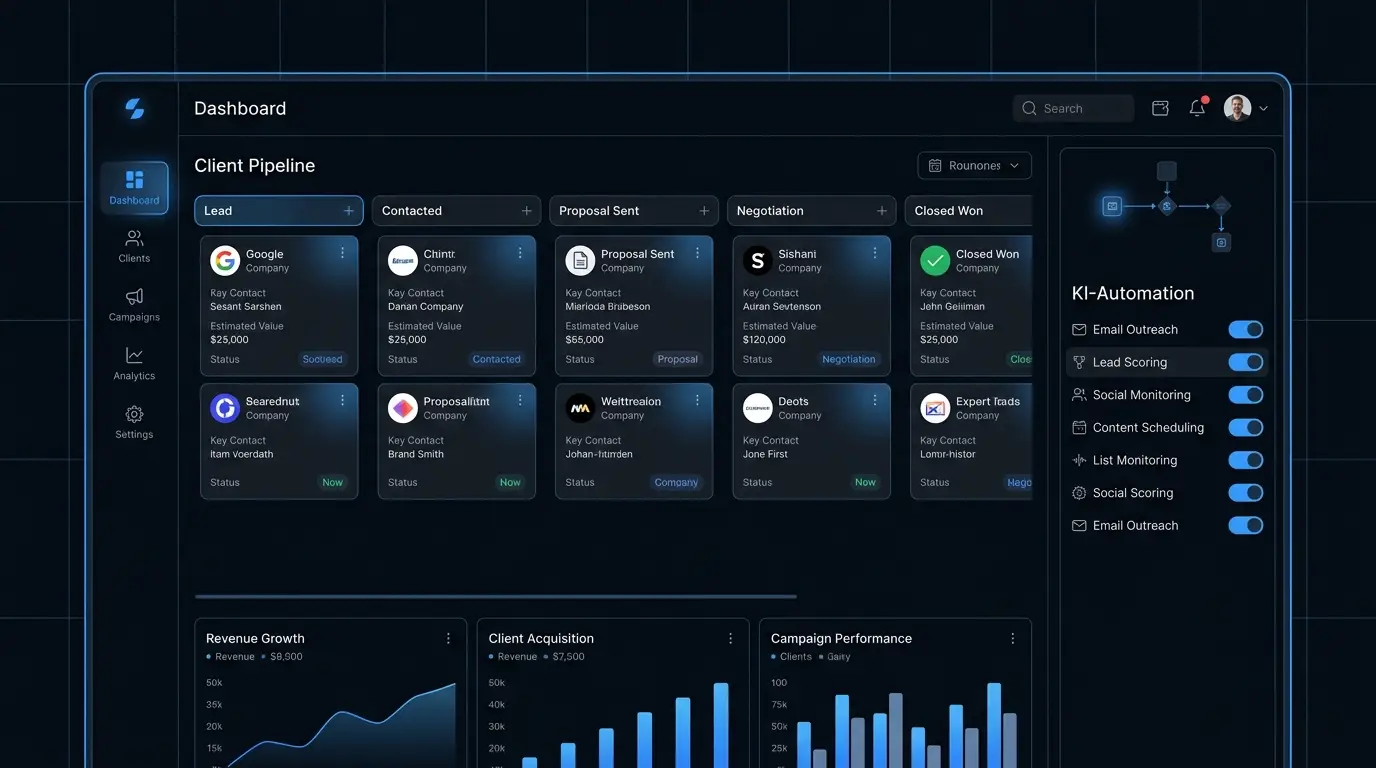 CRM & KI-Automation für eine Management-Agentur