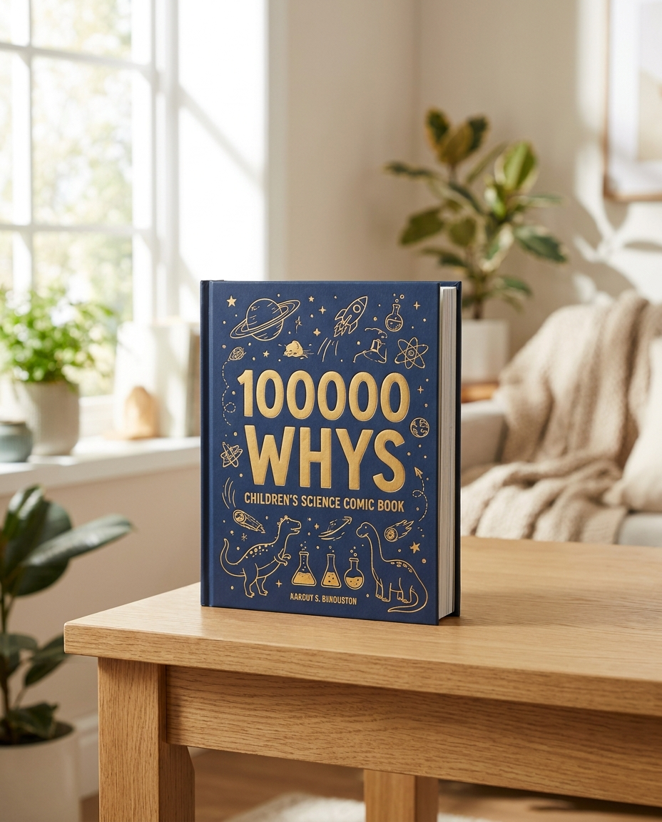 100000 Whys on a wooden desk