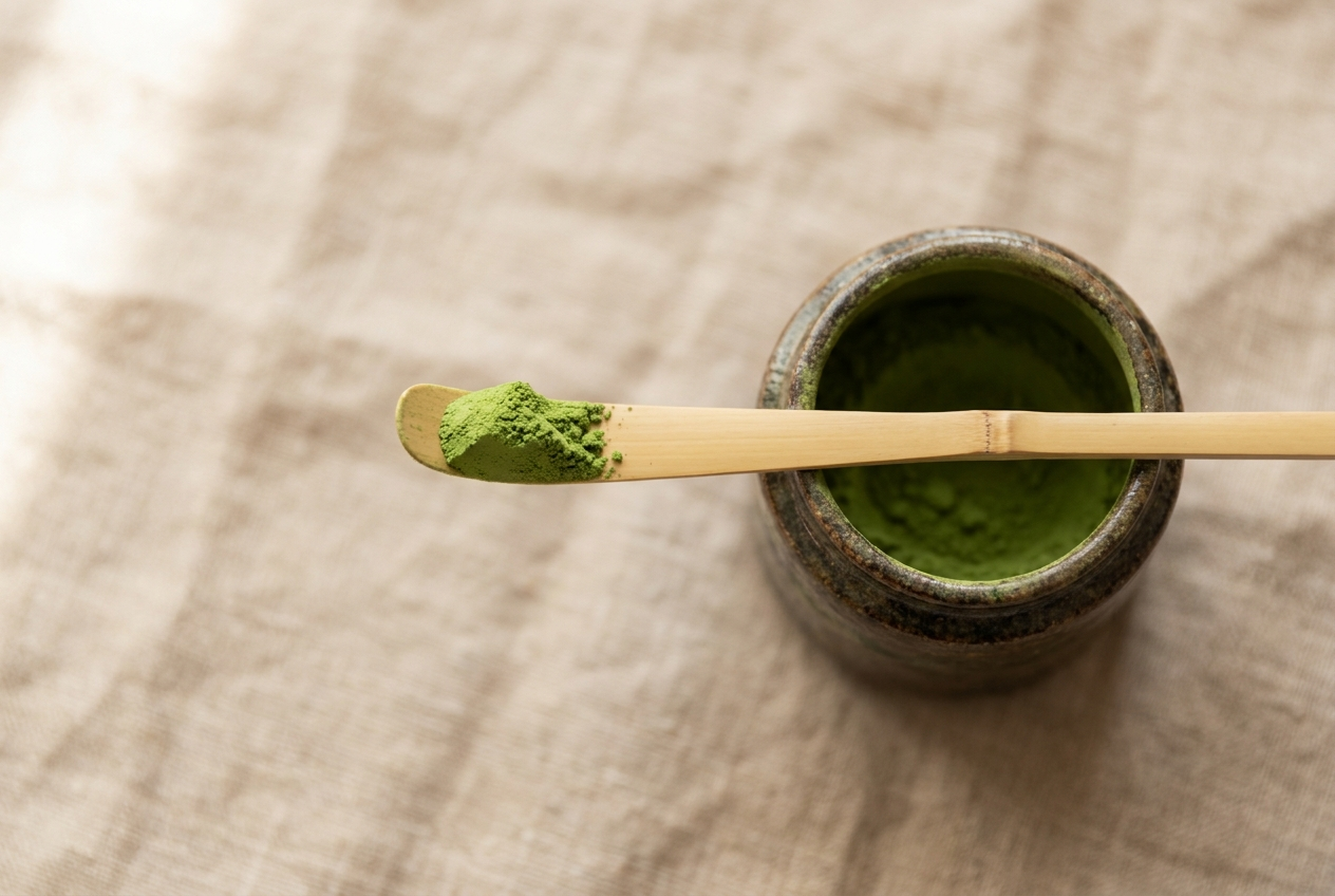 cuillère bamboo matcha