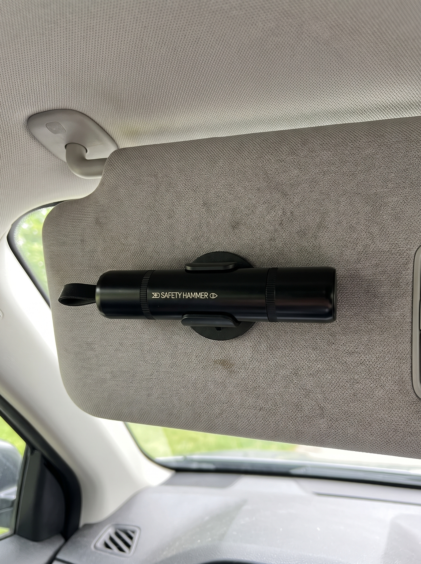 ExitReach mounted on a sun visor