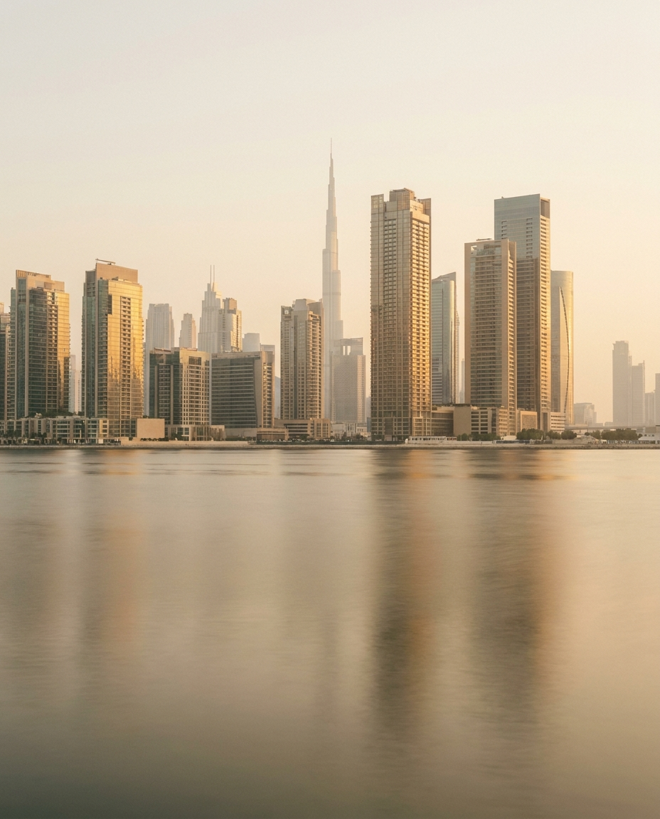 Dubai skyline at dusk