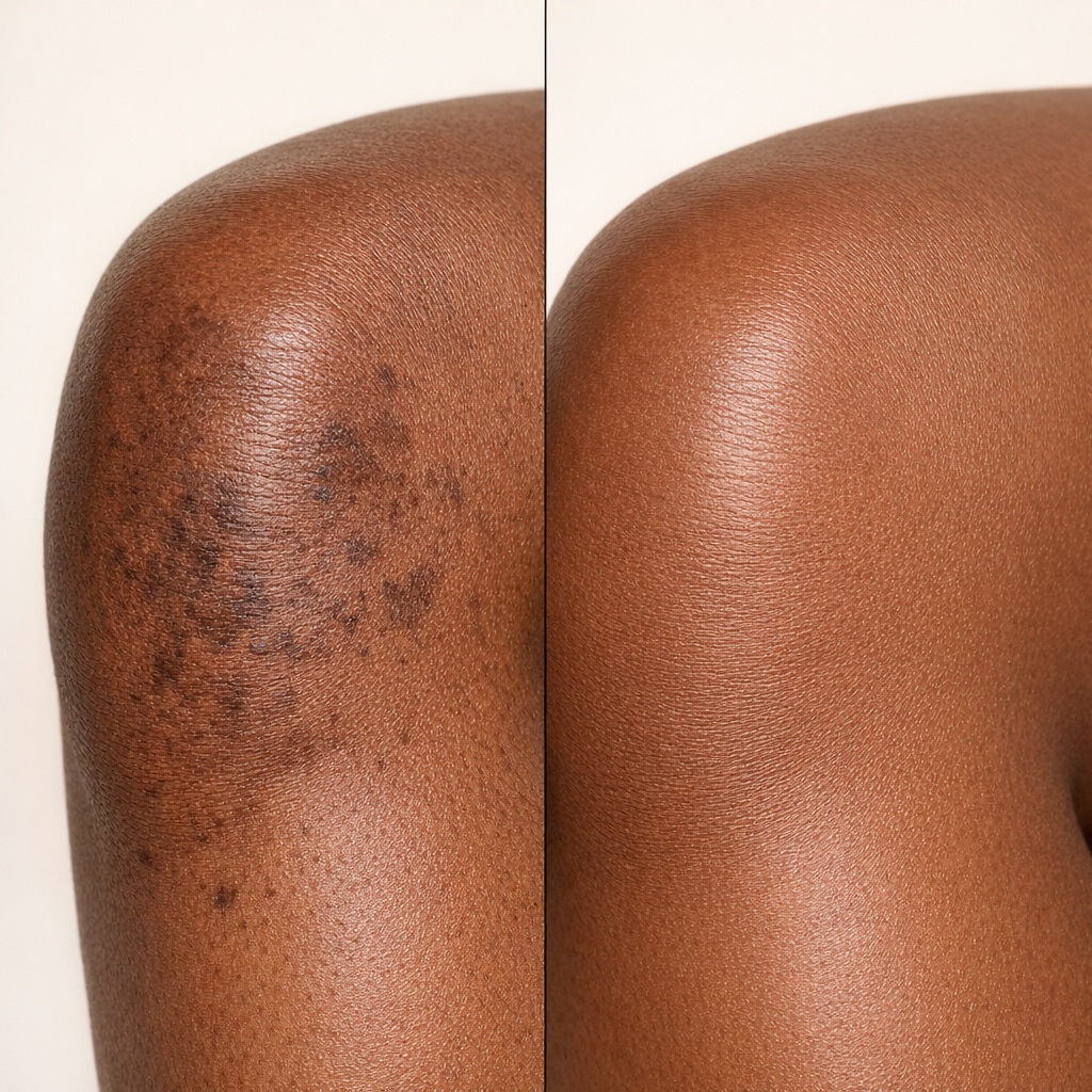 Dark spots before and after