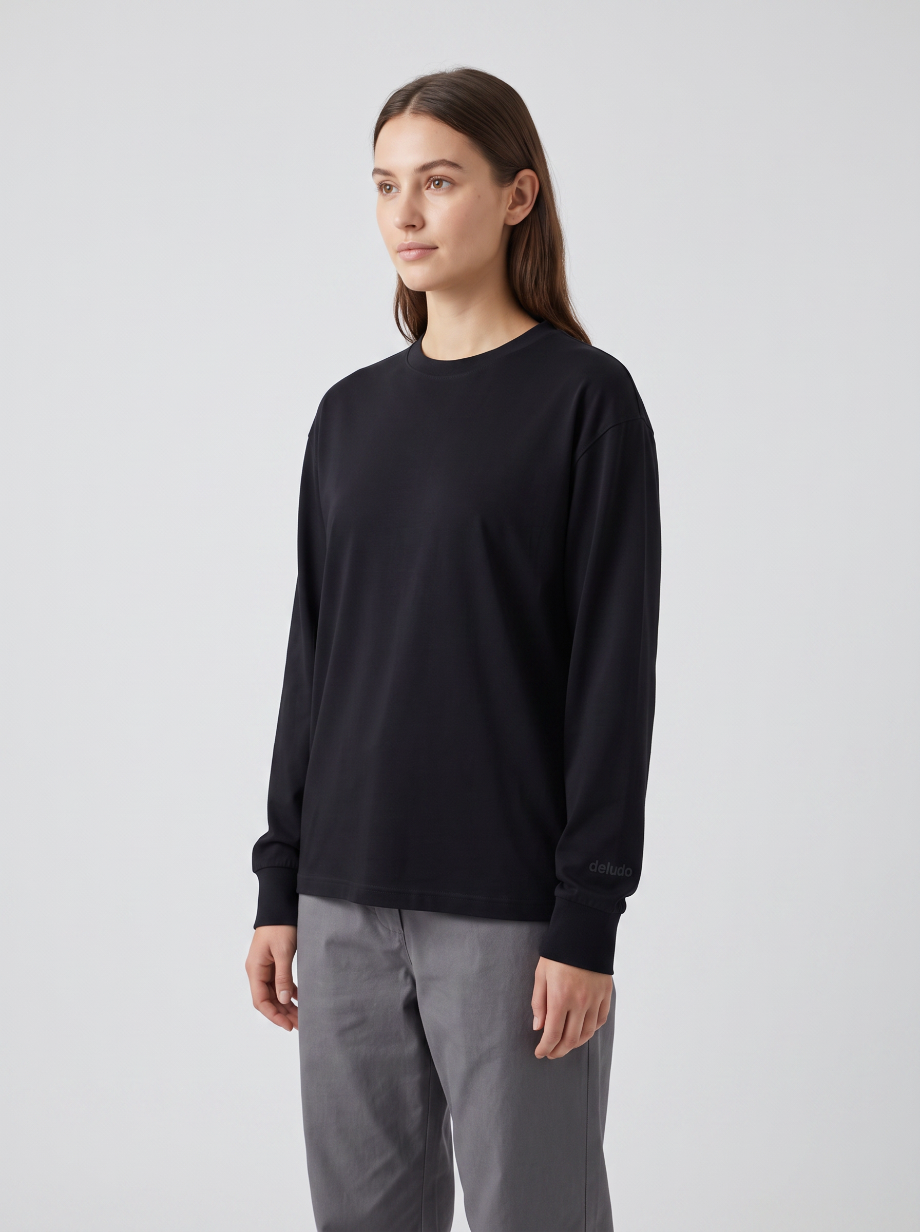 Layer Longsleeve — Jet Black — On model