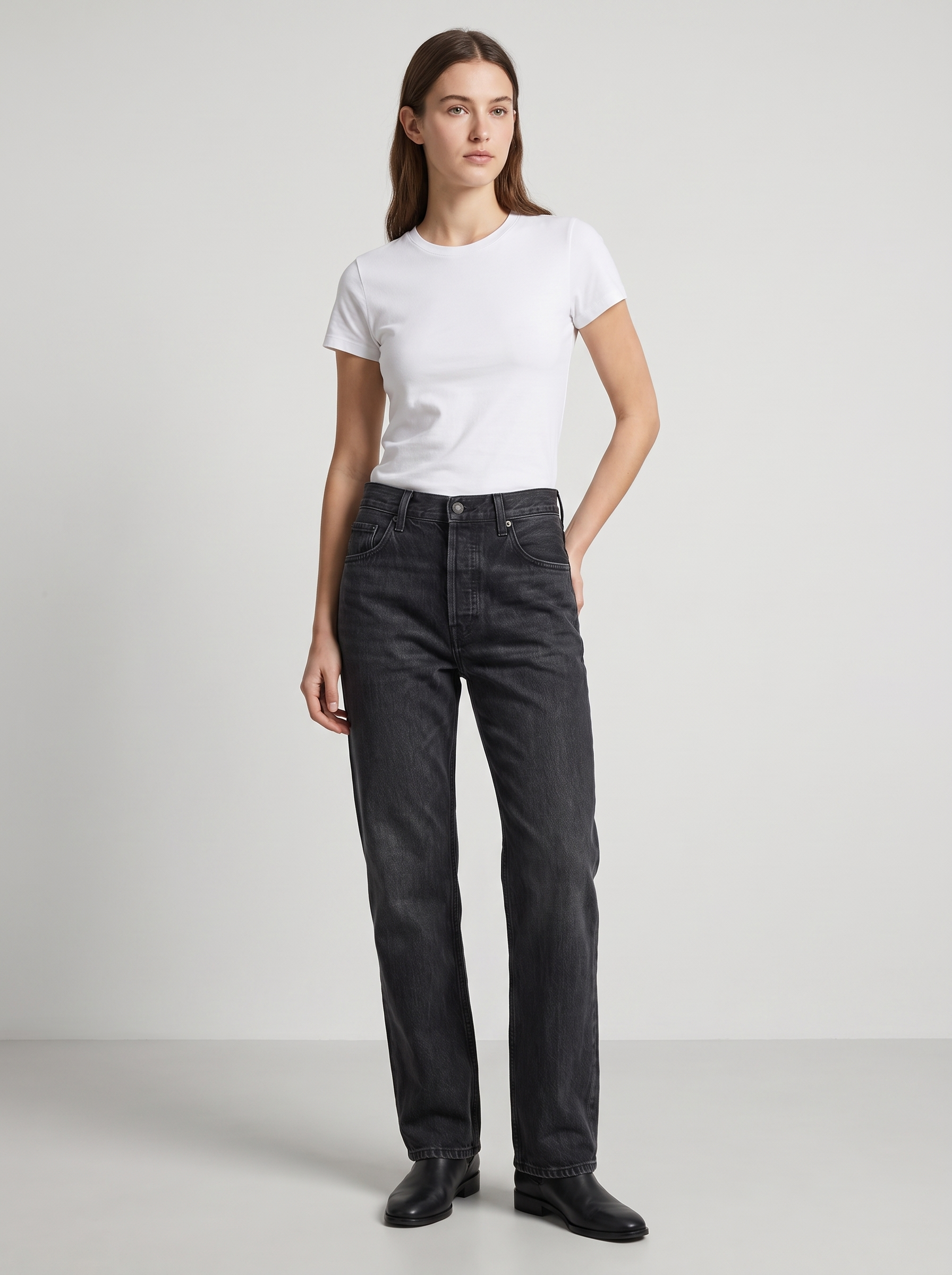 Arc Jean — Washed Black — On model