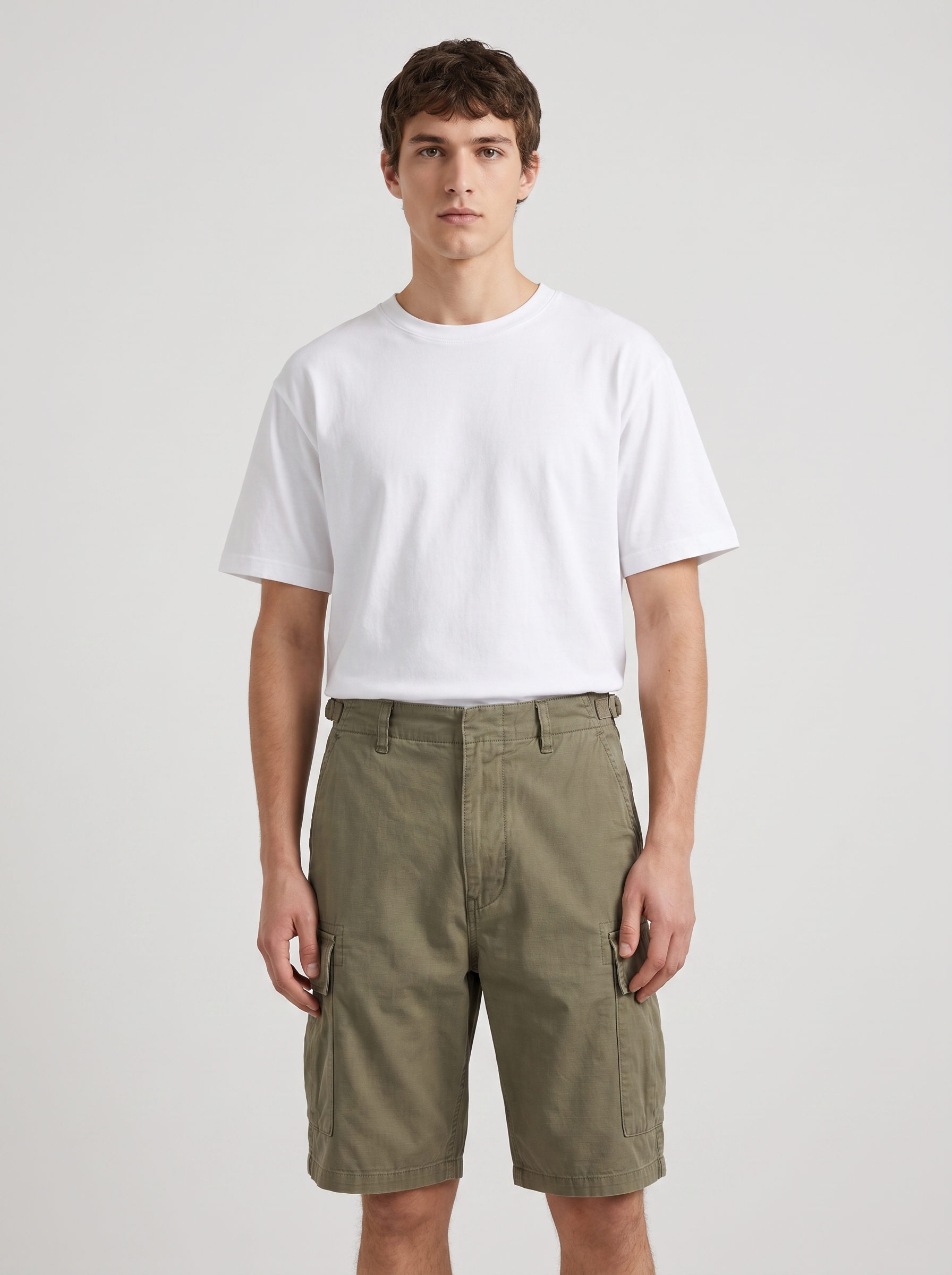 Cargo Short — Olive — On model