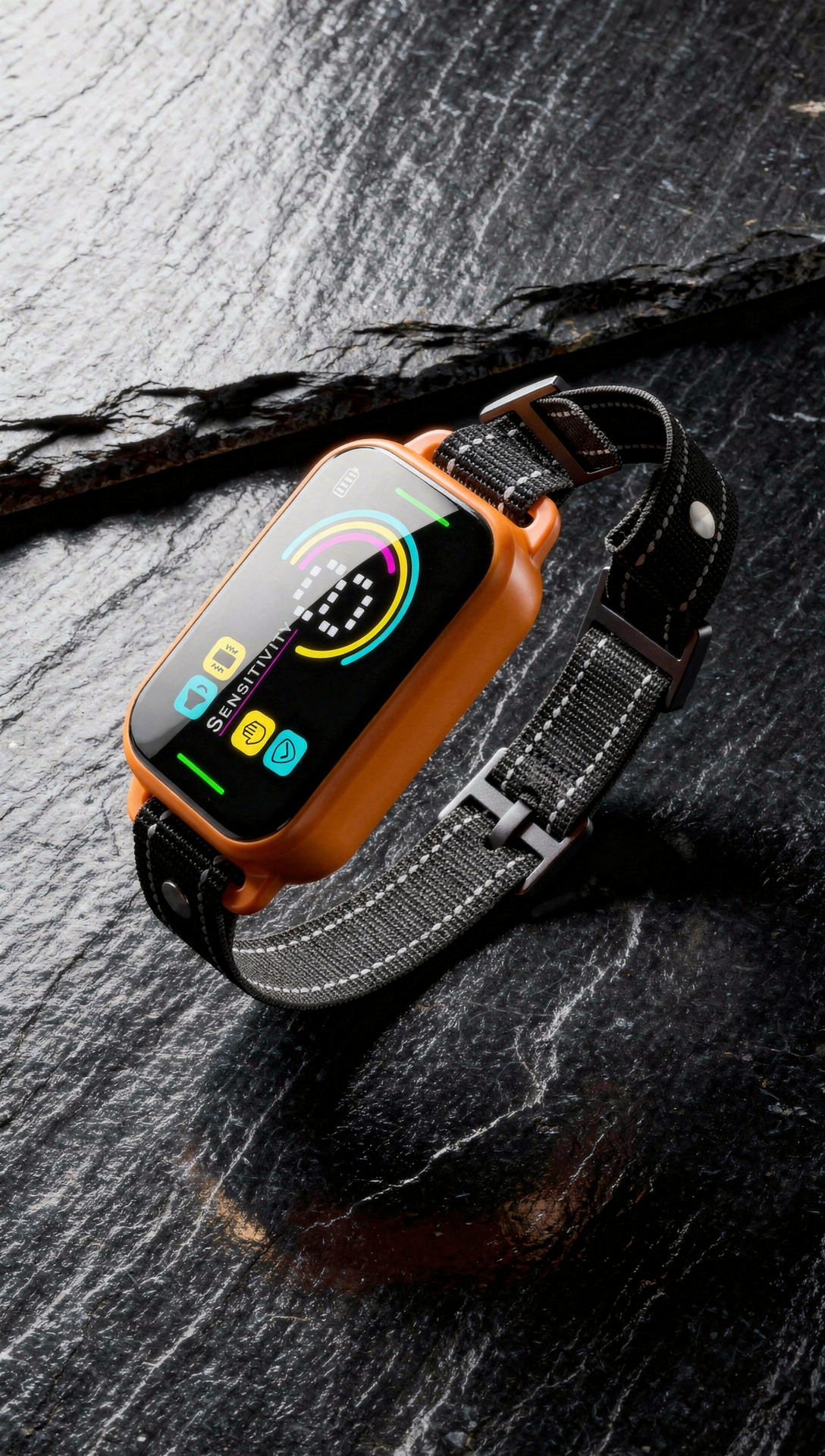 Mello collar on dark slate