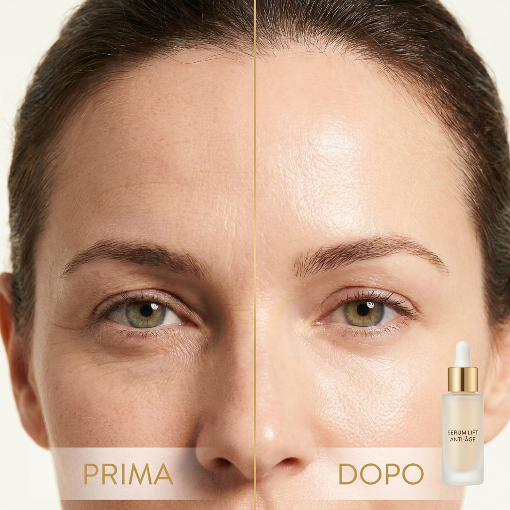 Prima e dopo rughe fronte