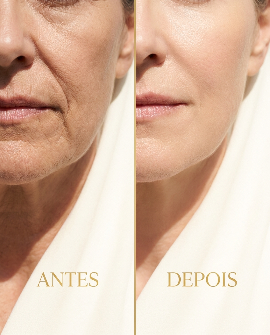 Antes e depois rugas nasolabiais