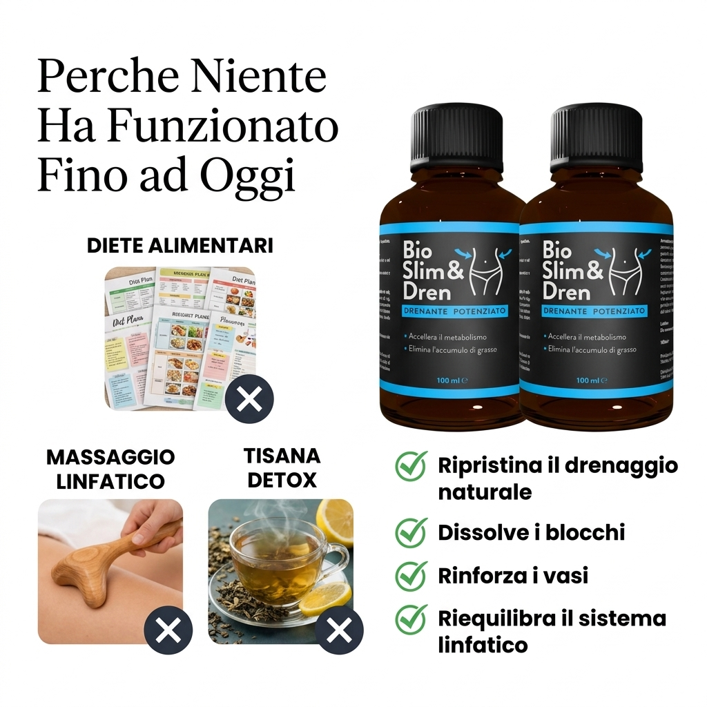 Perché diete, massaggio linfatico e tisane detox non bastano, e come Slimmy Dren supporta il sistema linfatico