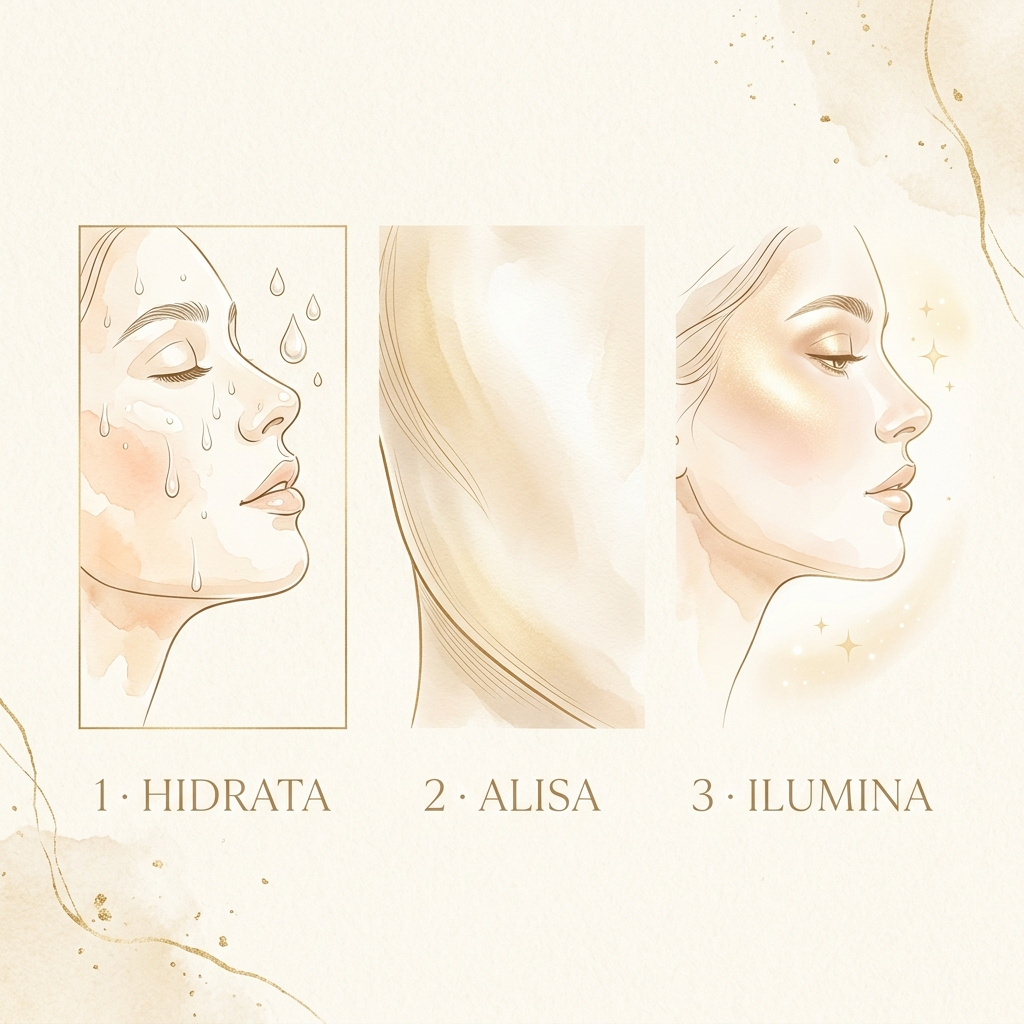 Cómo actúa Matrigen en 3 pasos: hidrata, alisa, ilumina