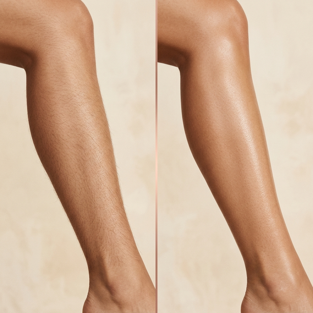 Prima e dopo gambe