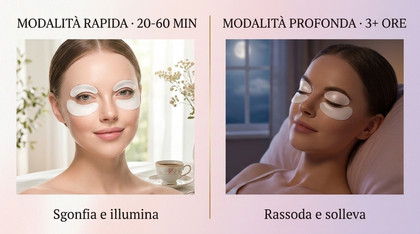 Modalità rapida 20-60 minuti e modalità profonda 3+ ore