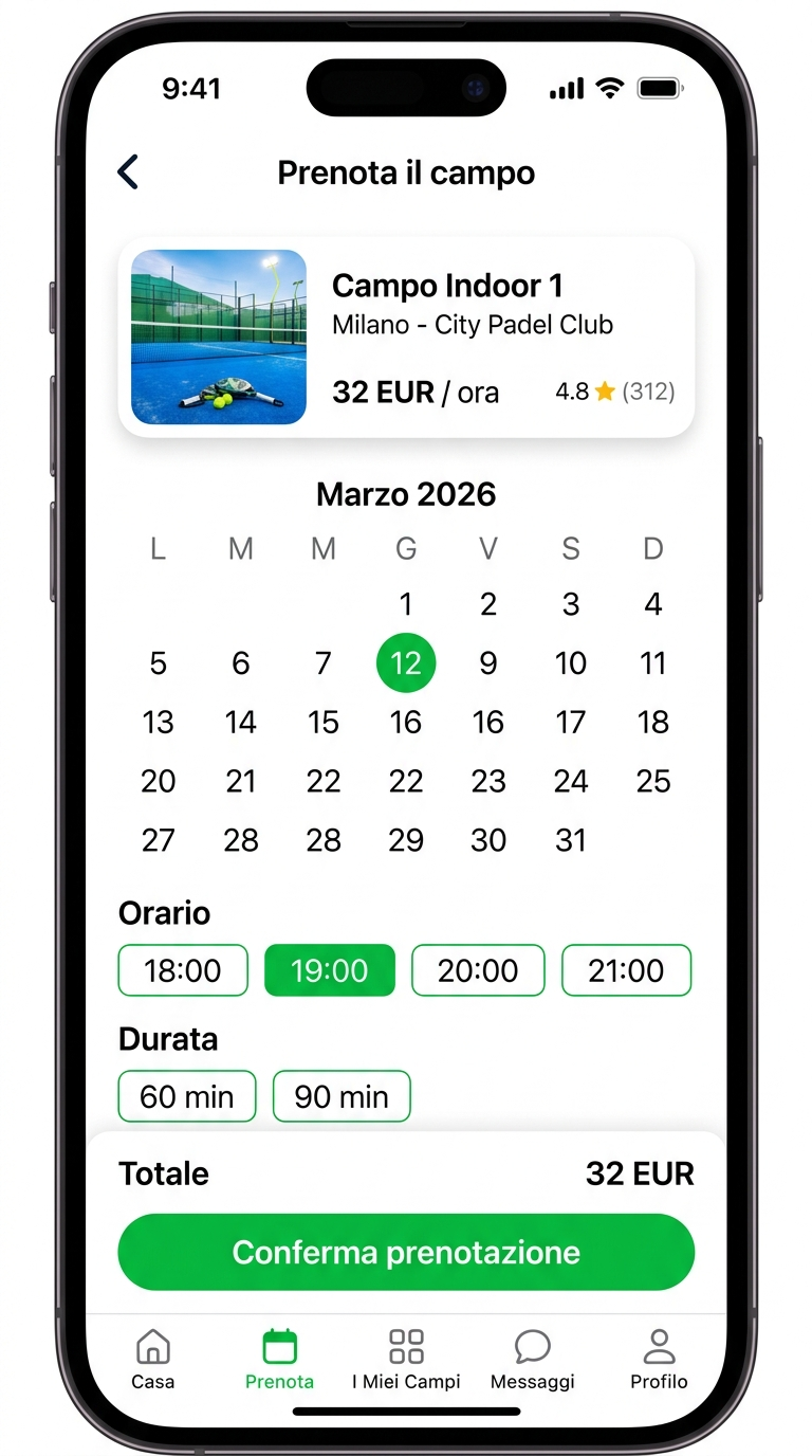 City Padel Club — Prenotazione