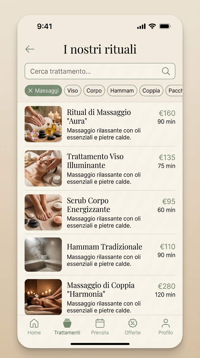 Aura Wellness Spa — Trattamenti