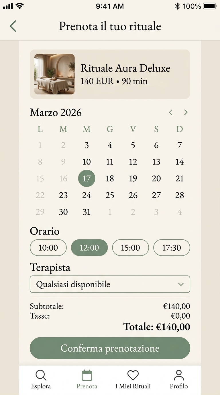 Aura Wellness Spa — Prenotazione