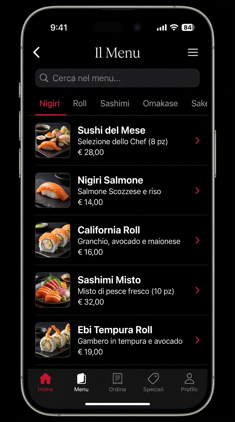 Sushi House — Menu