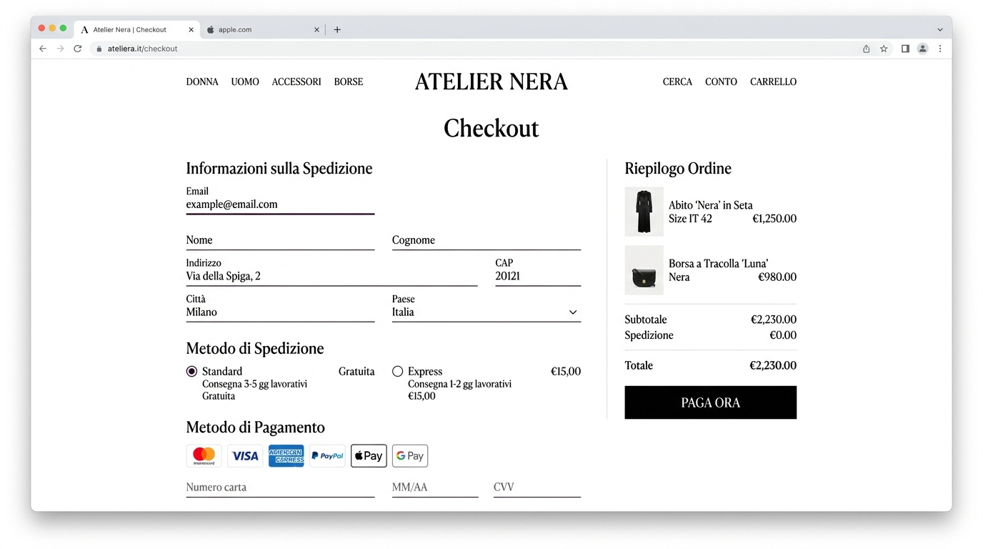 Atelier Nera — Checkout