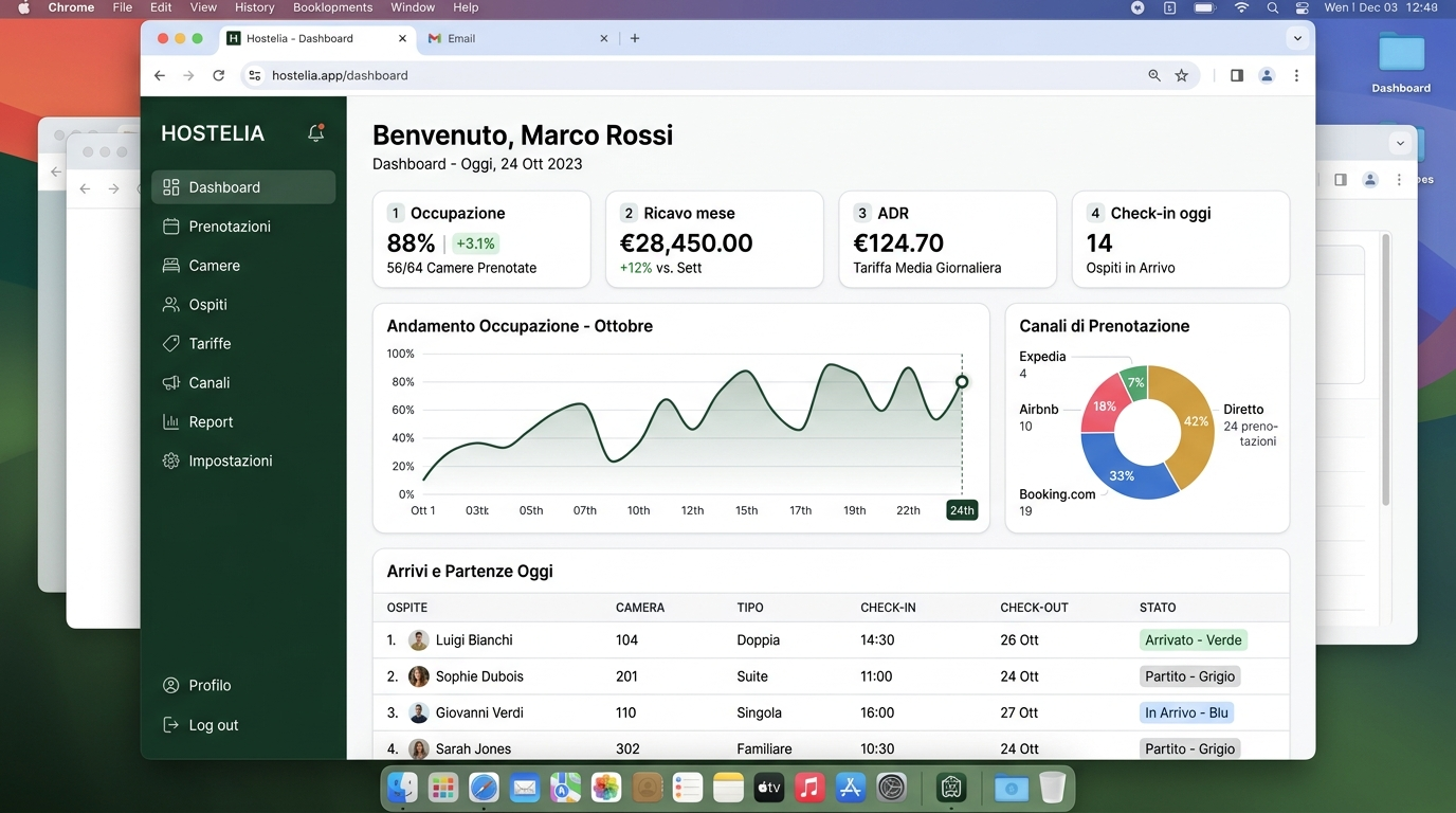 Gestionale Hotel — Dashboard