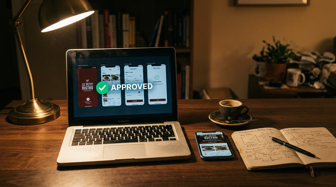 Il design finale, pronto a fine call