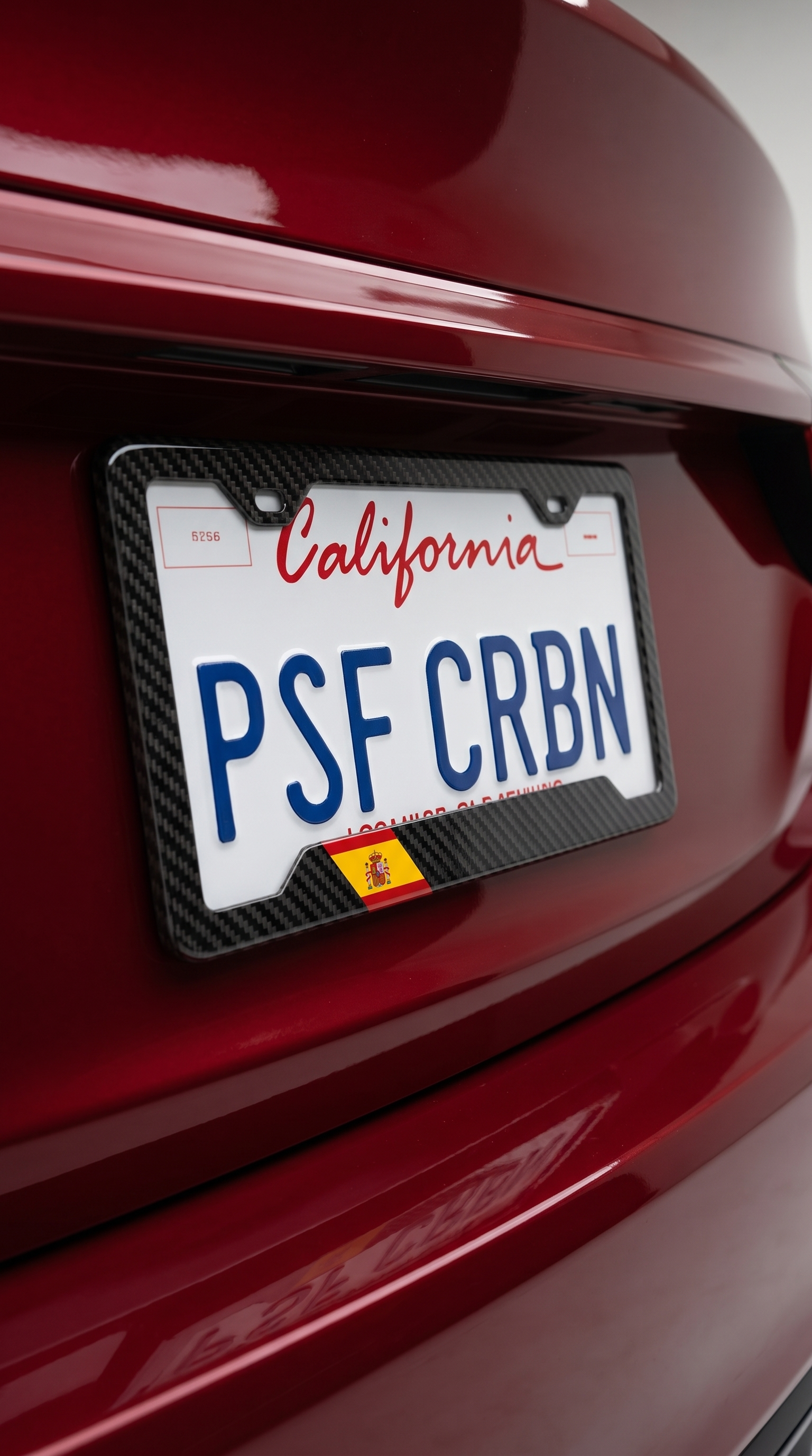 España carbon fiber plate frame close-up