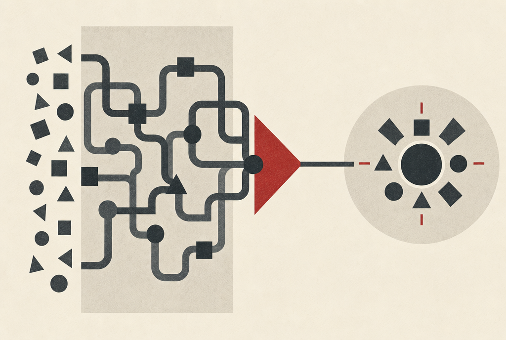 Abstract editorial illustration
