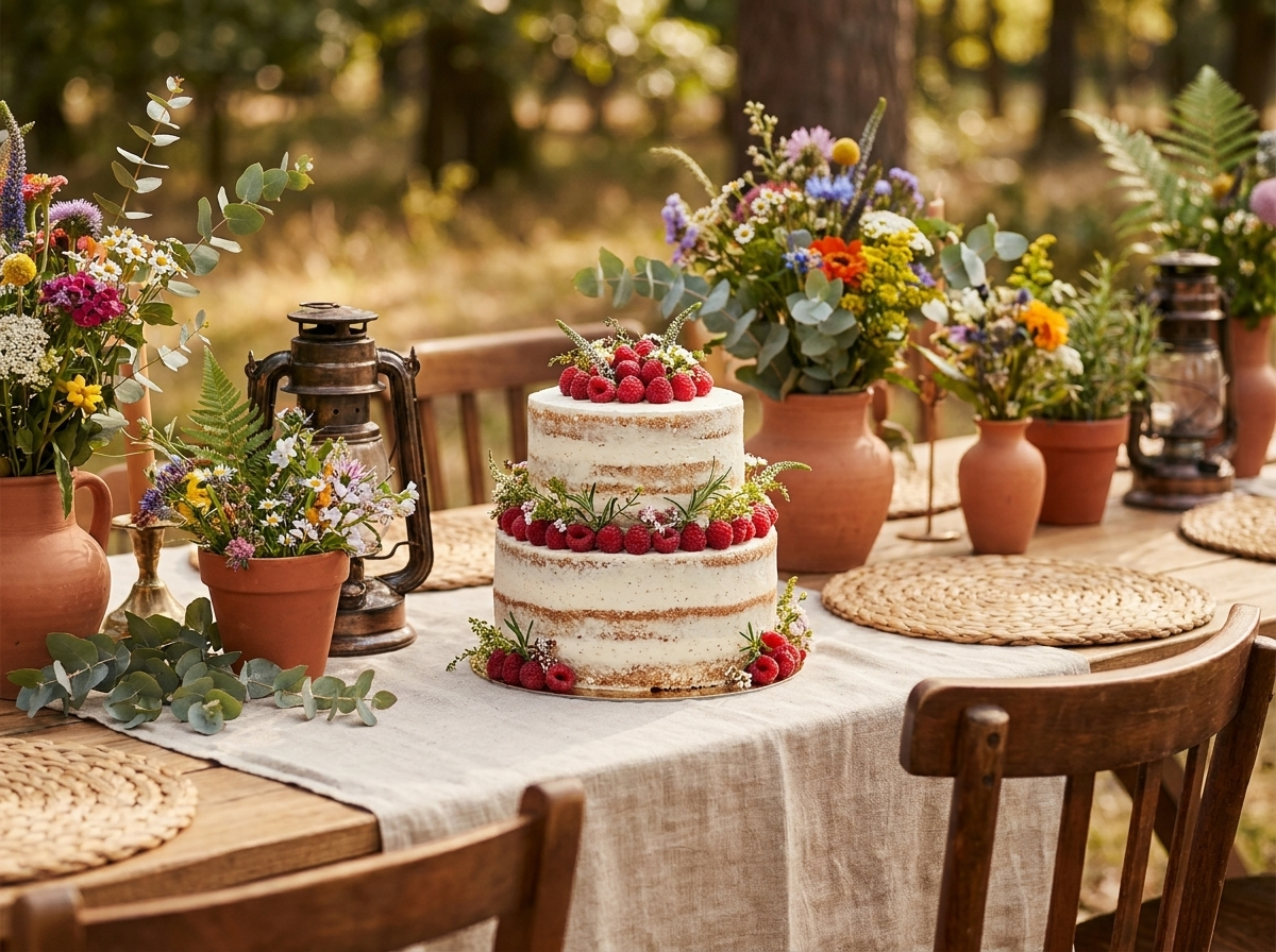 Naked Cake Hochzeitstorte Vanille Himbeere – Lifestyle
