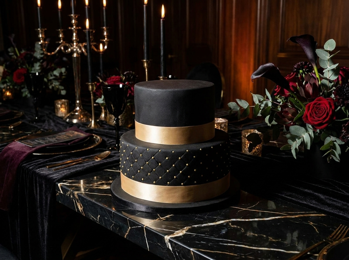 Schwarze Hochzeitstorte Black Wedding – Lifestyle