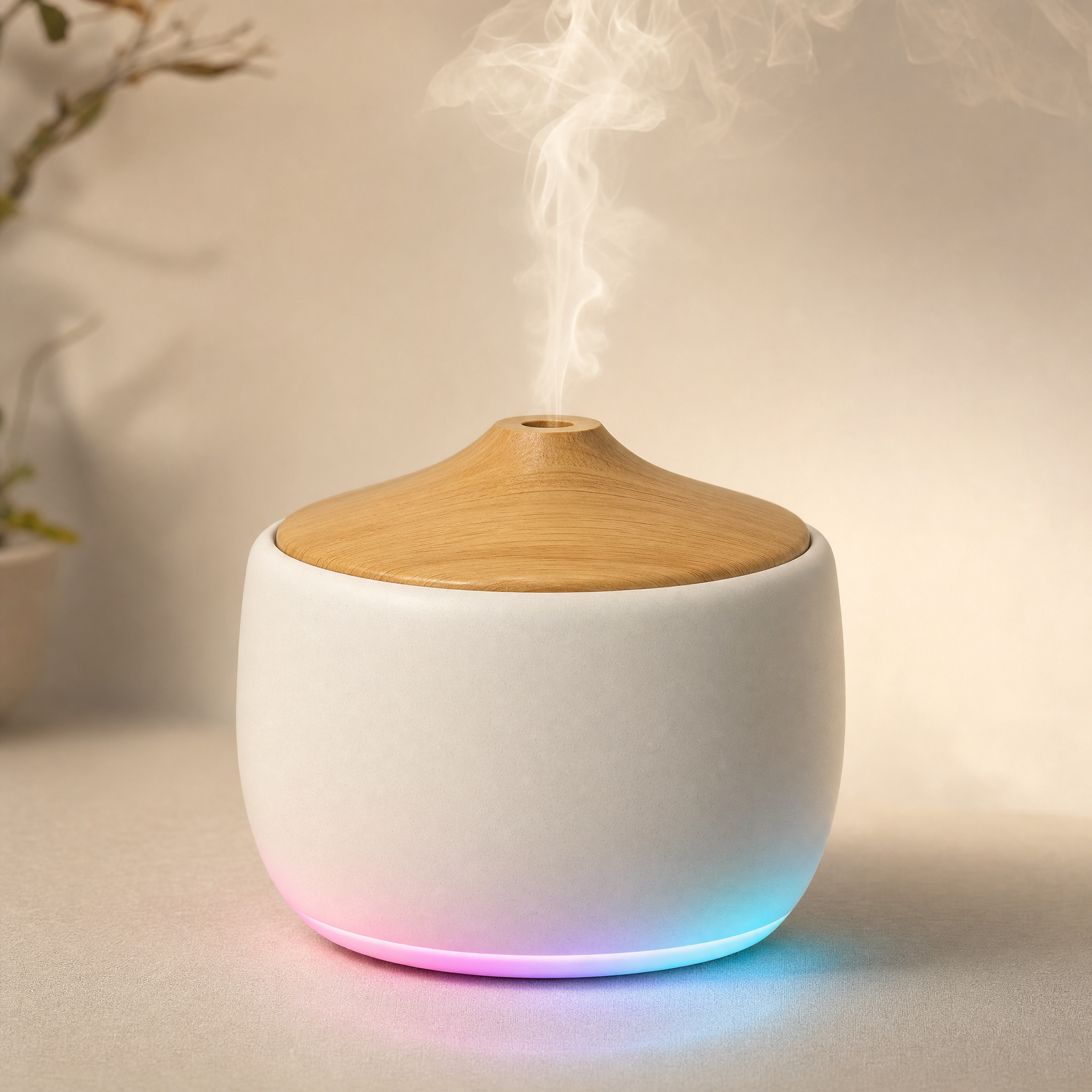 🌸 Diffuser Ultrassônico — Aromaterapia LED 7 Cores 300ml