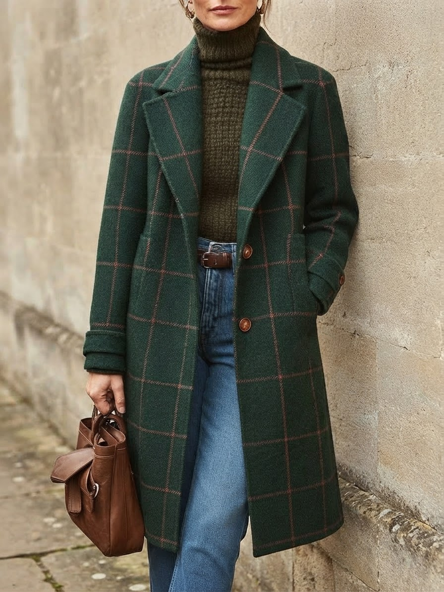 Charlynn Timeless Checkered Coat lifestyle photo