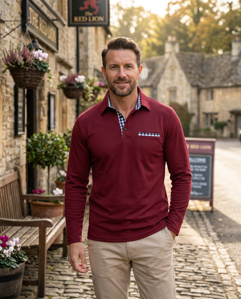 Rick Comfort Long-Sleeved Polo lifestyle photo