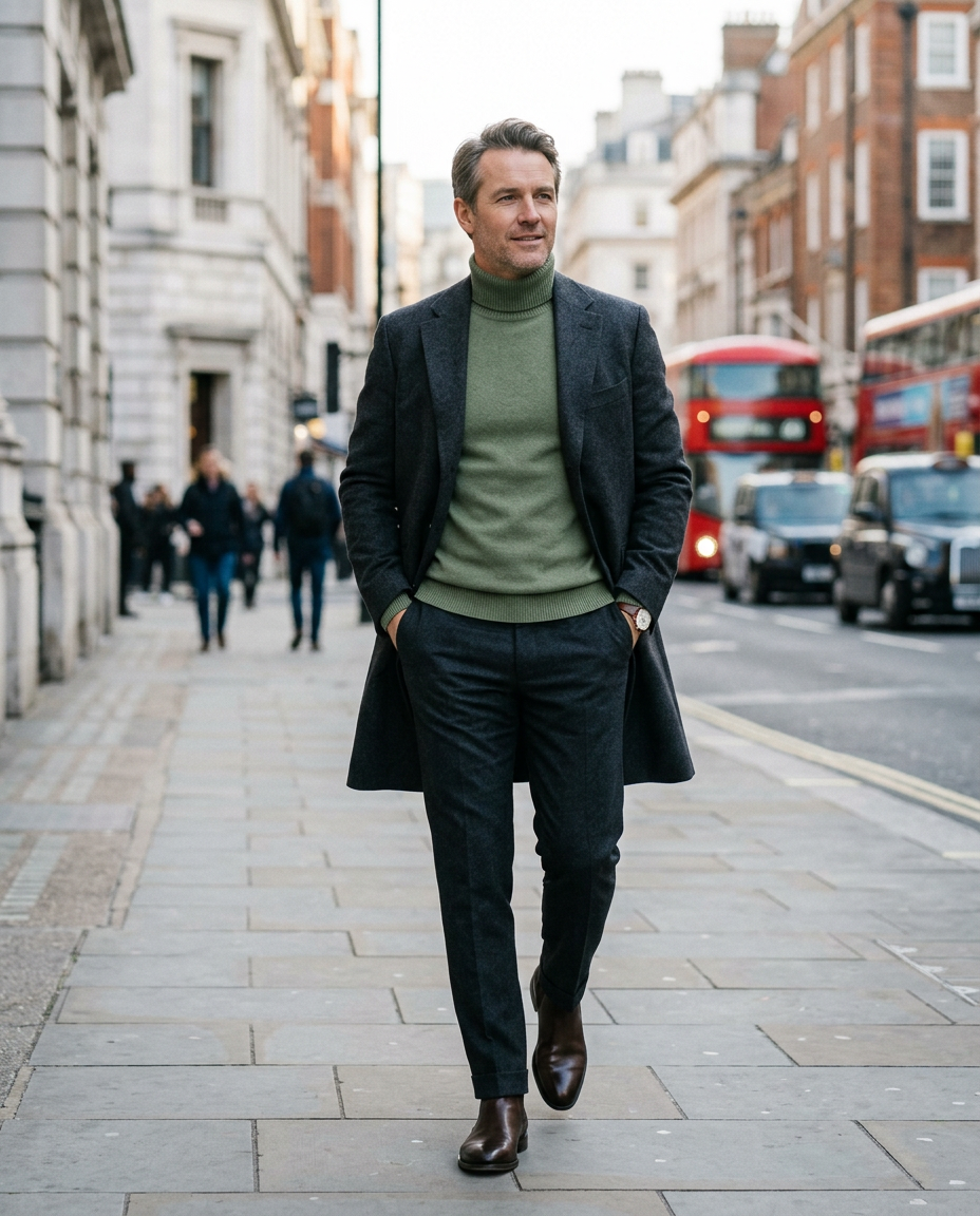Carlton Cashmere Turtleneck lifestyle photo