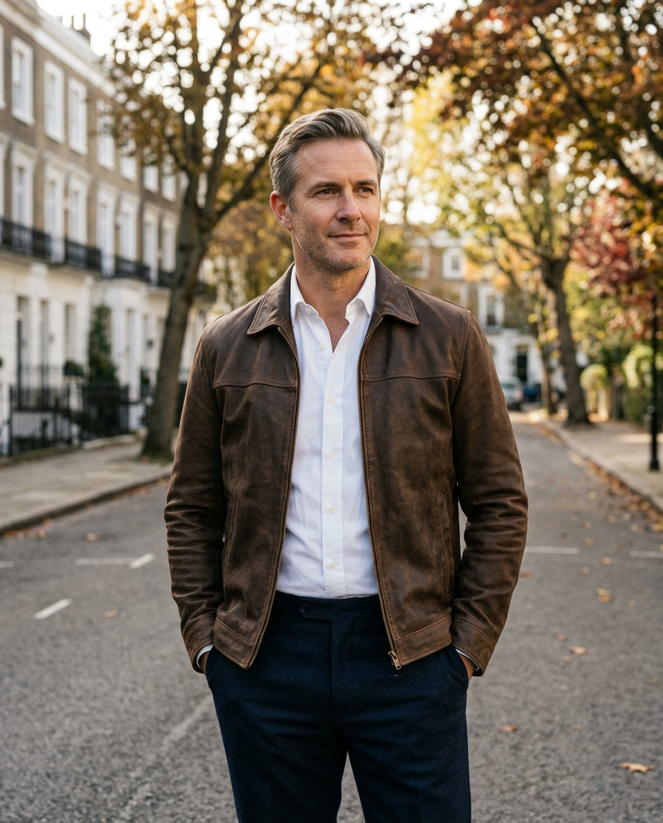 Jameson Old Money Leather Jacket lifestyle photo