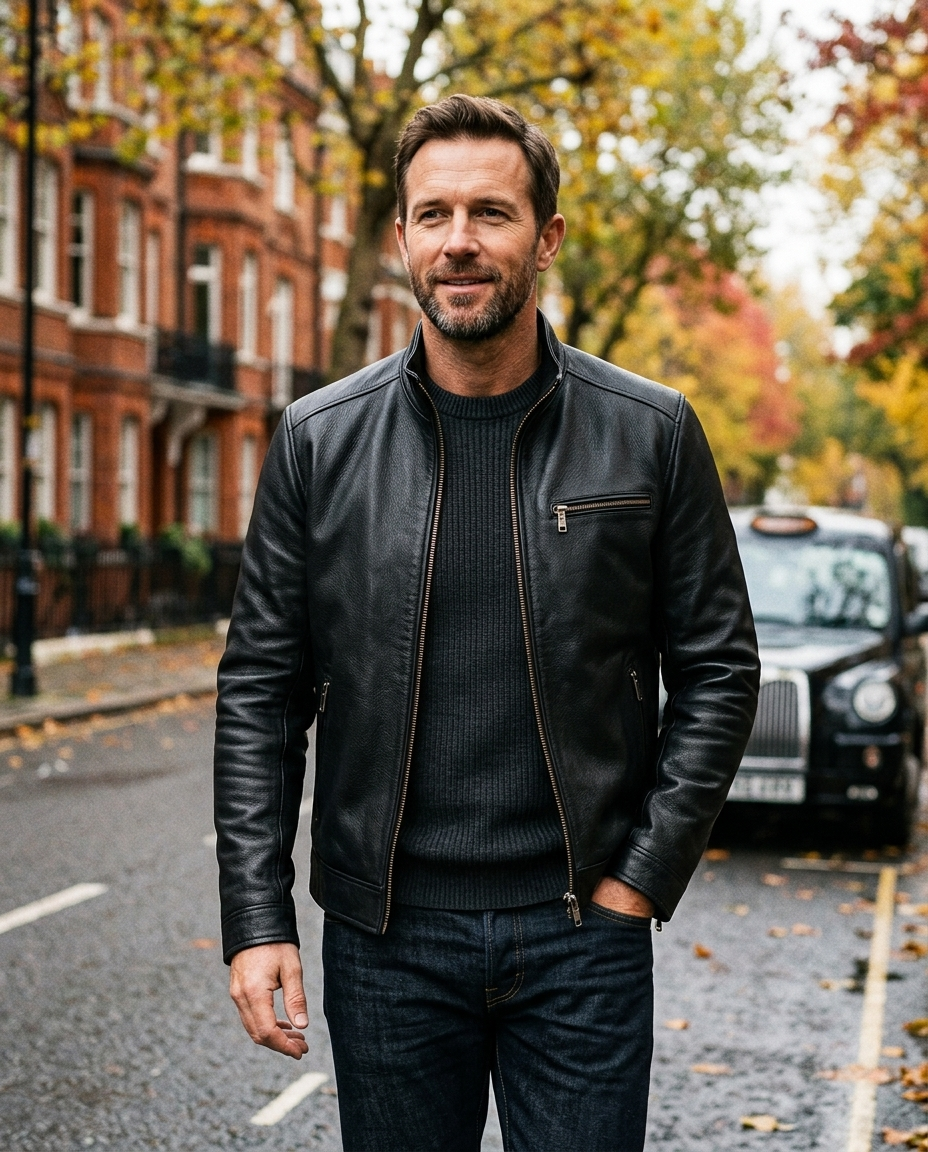 Jake Leather Jacket lifestyle photo
