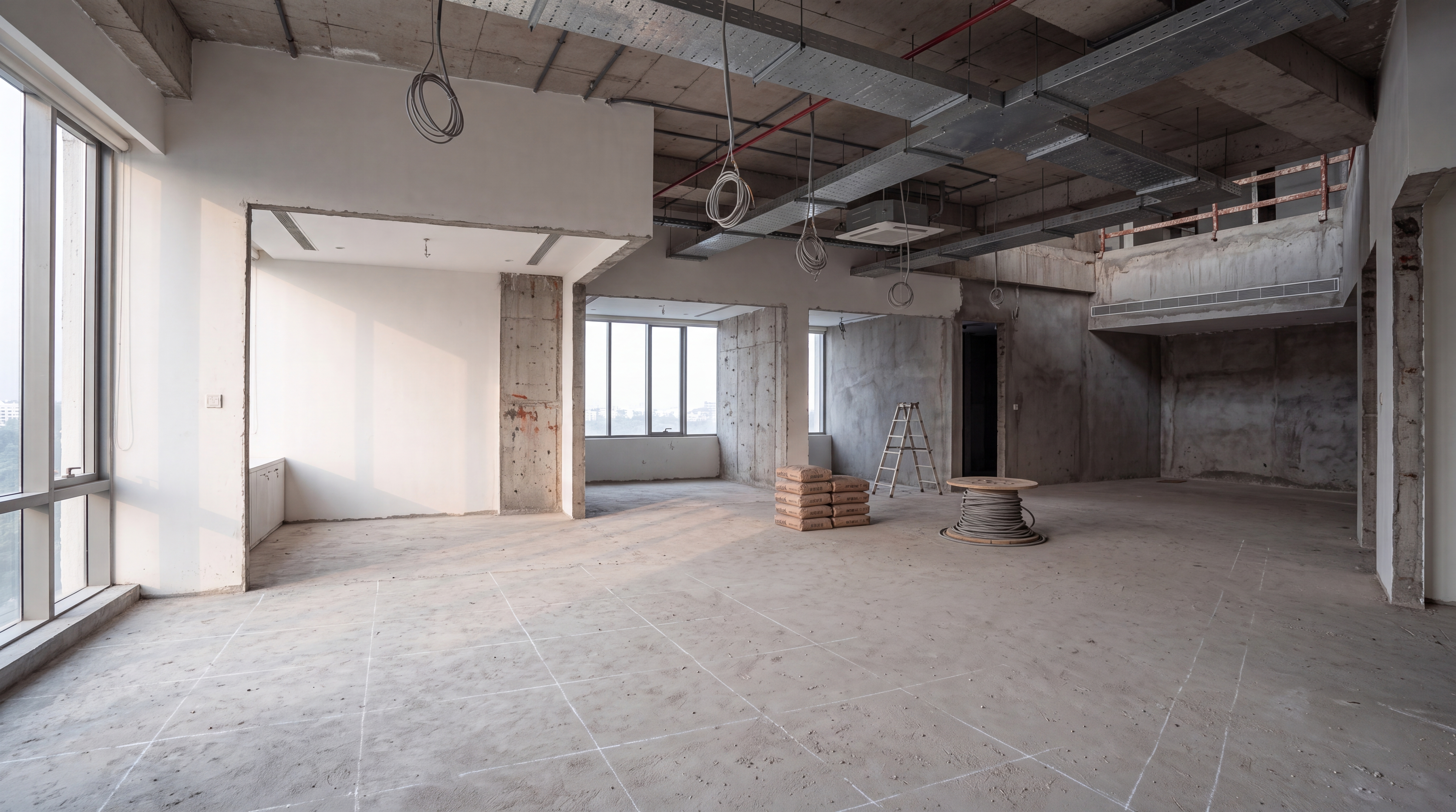 Bare shell office floor before fit-out