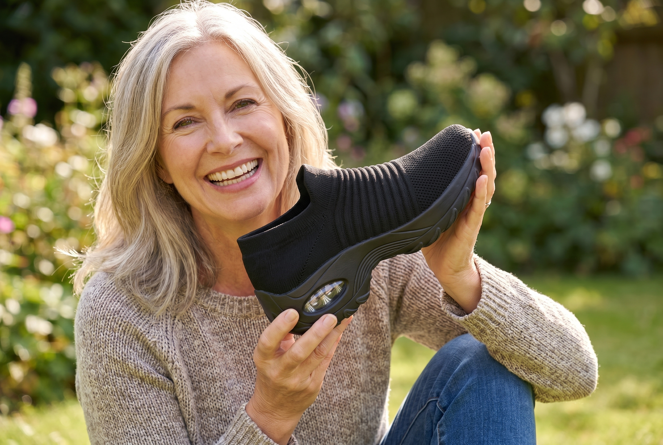 Woman holding Stride Pro