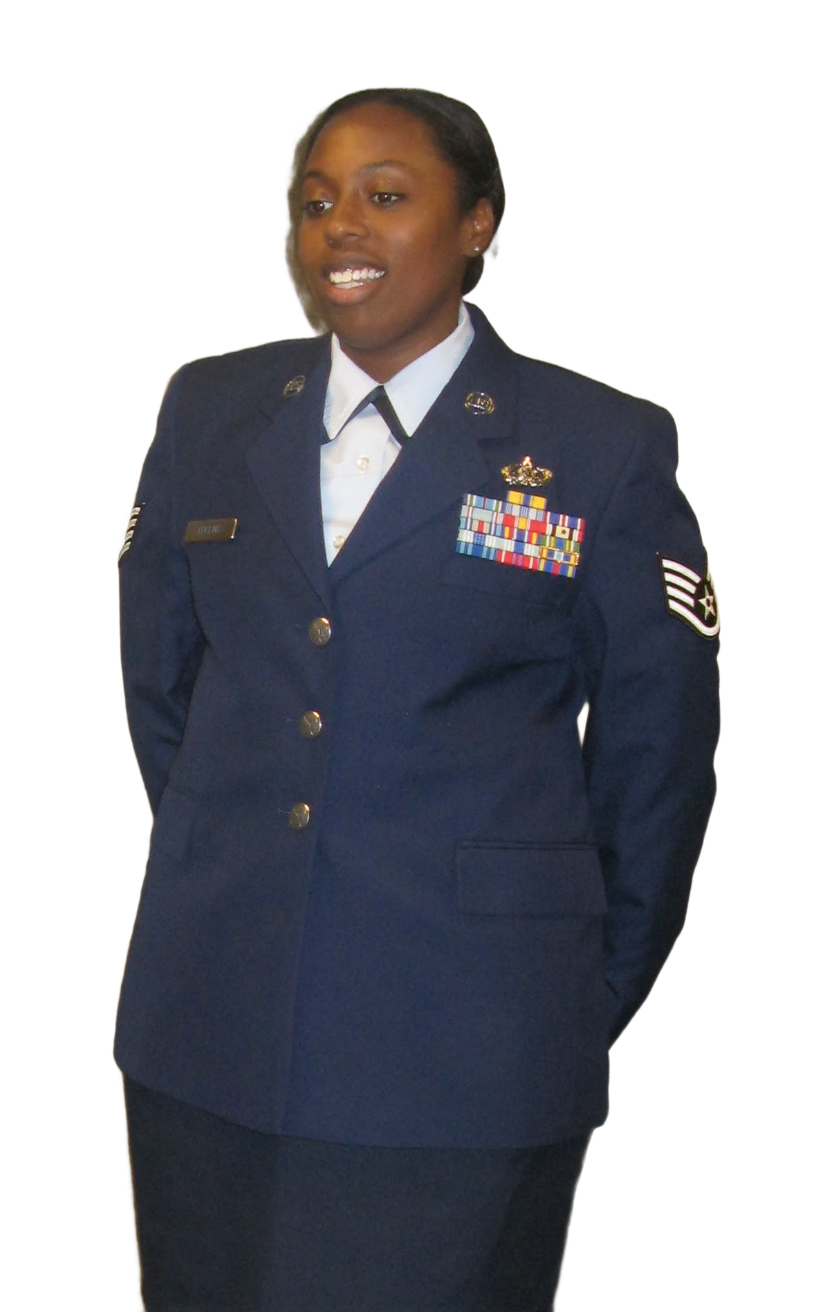 Jeanette Peterson in U.S. Air Force dress uniform