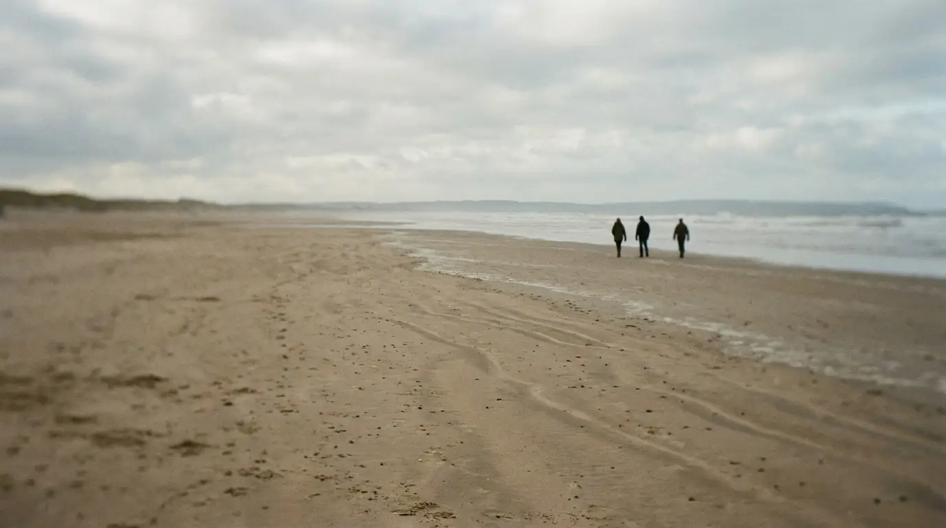 Branksome Dene Beach at golden hour