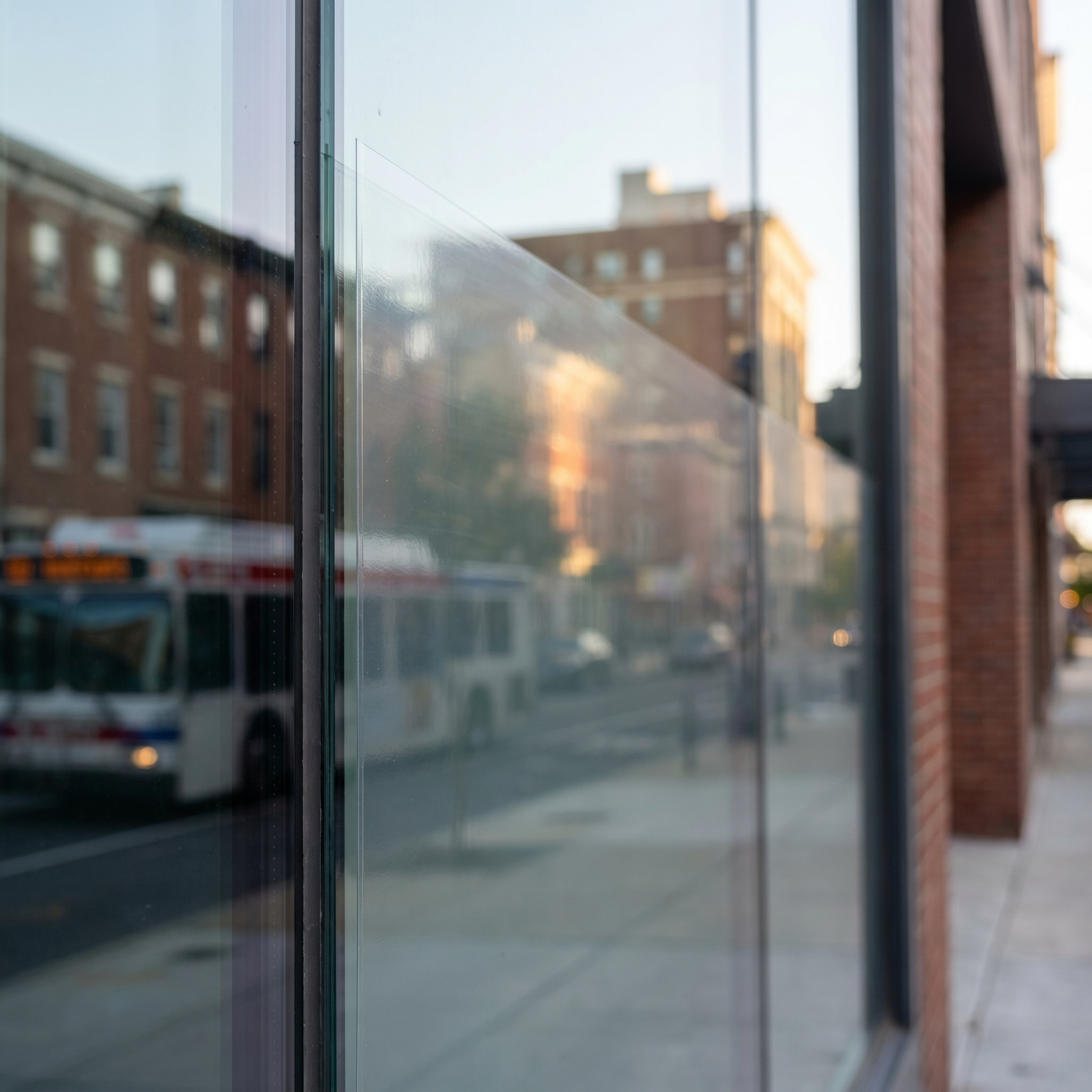 Anti-graffiti window film protecting Philadelphia storefronts