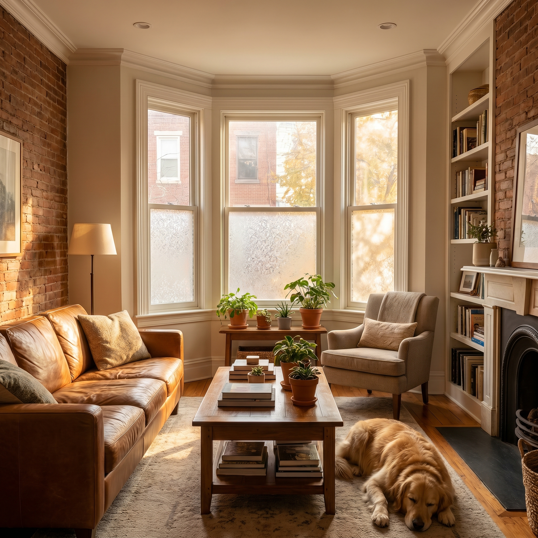 Philadelphia home interior with UV-blocking window film