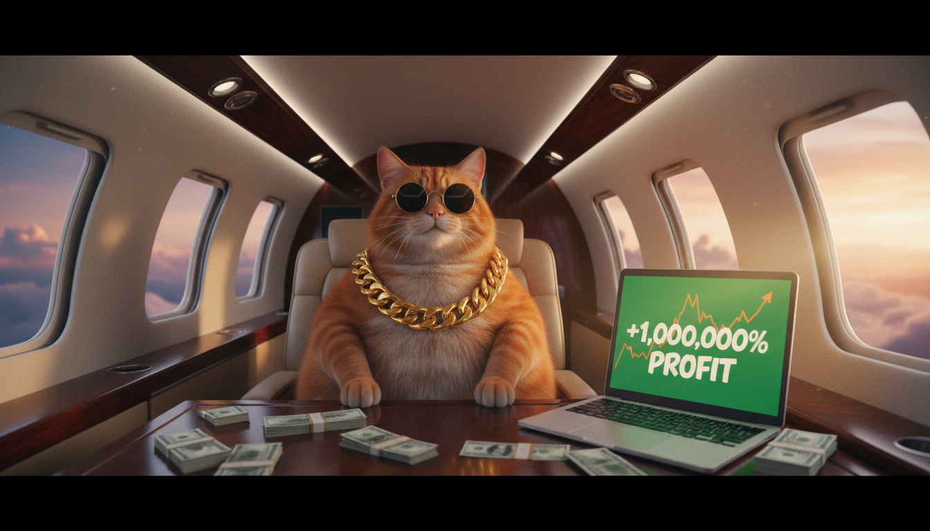 GigaLarp Cat in a private jet