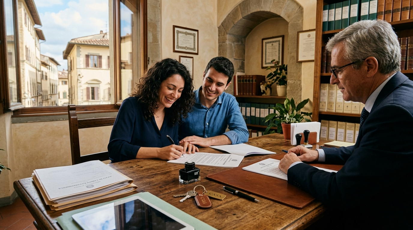 Rogito notarile per l'acquisto della prima casa in Italia